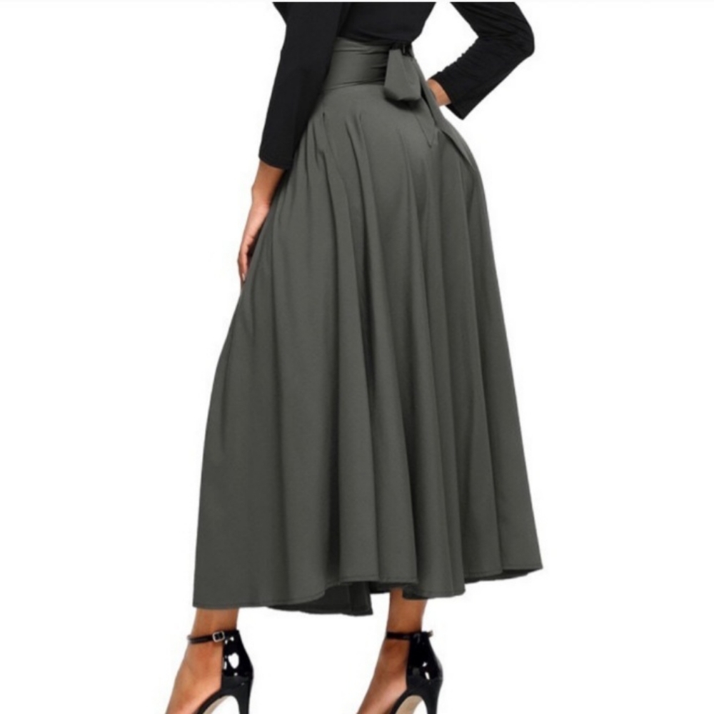 Pleated High Waist Skirt